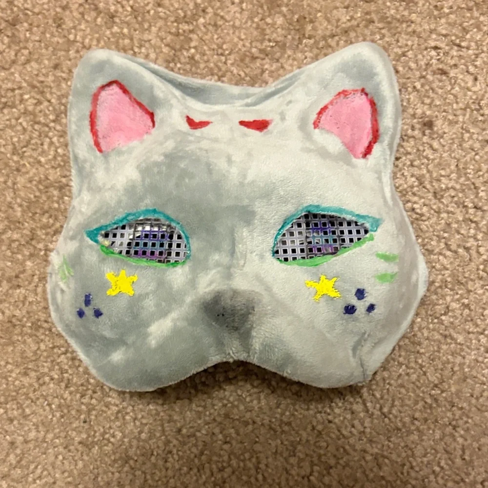 Gray Therian Cat Mask